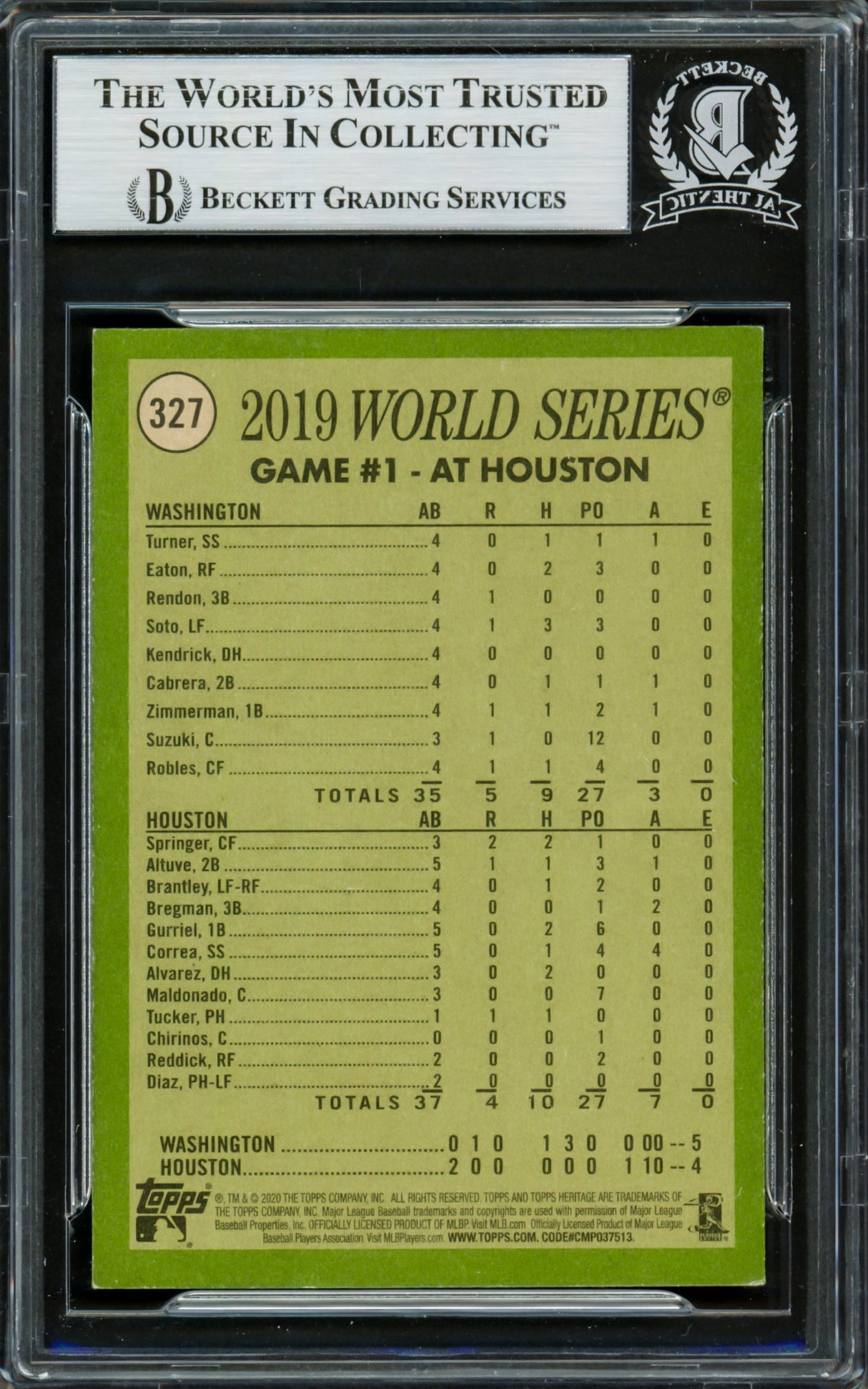 Juan Soto Autographed 2020 Topps Heritage Card #327 New York Mets Beckett BAS Stock #228037