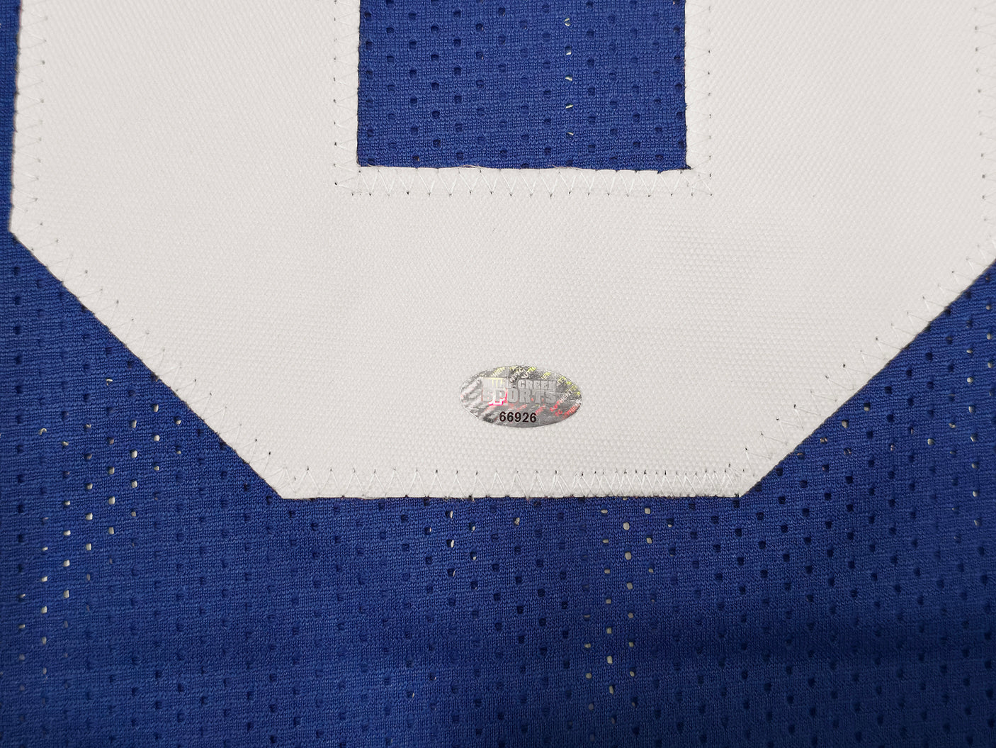 Seattle Seahawks Ernest Jones IV Autographed Blue Jersey MCS Holo Stock #242558