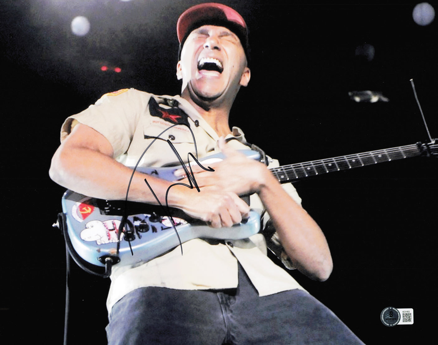 Tom Morello Autographed 11x14 Photo Rage Against The Machine & Audioslave Beckett BAS QR #AE31852