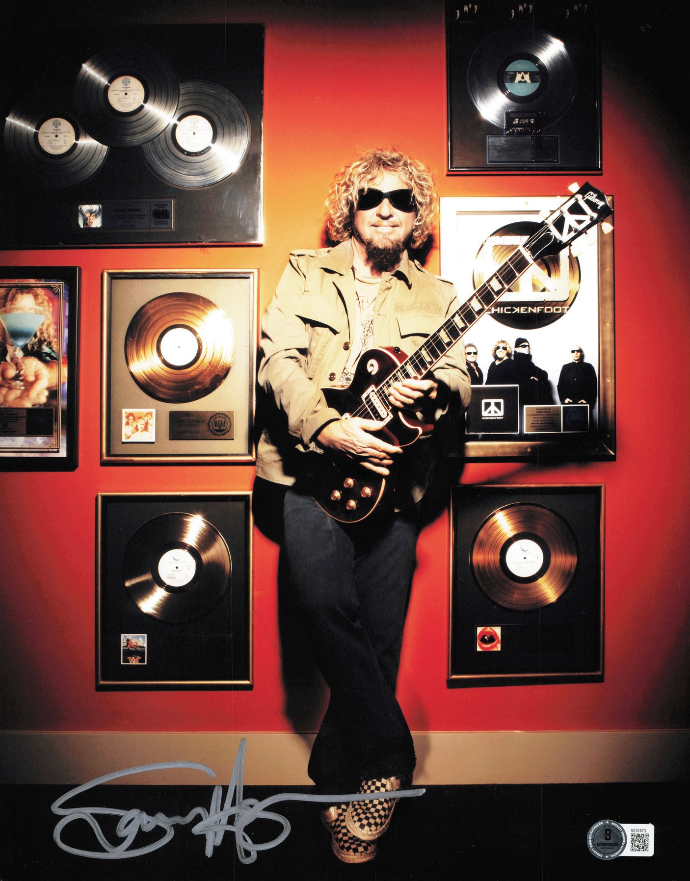 Sammy Hagar Autographed 11x14 Photo Van Halen Beckett BAS QR #AE31873