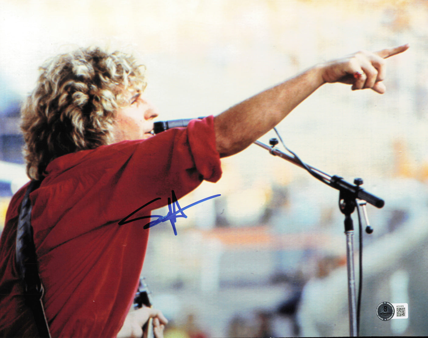 Sammy Hagar Autographed 11x14 Photo Van Halen Beckett BAS QR #AE31878