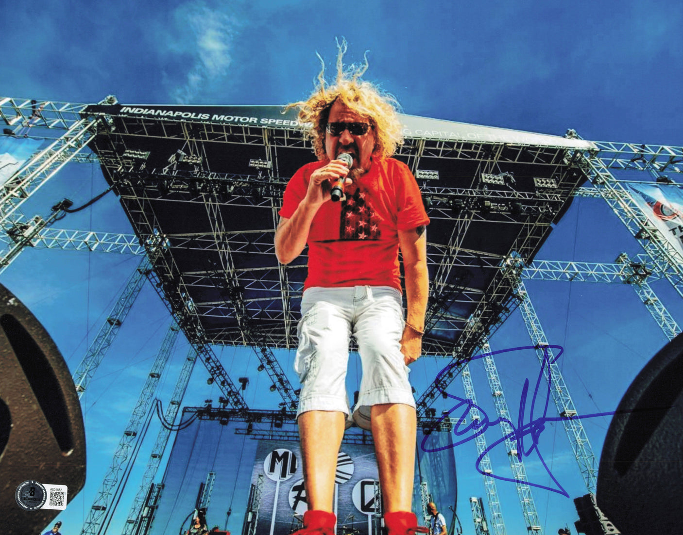 Sammy Hagar Autographed 11x14 Photo Van Halen Beckett BAS QR #AE31882
