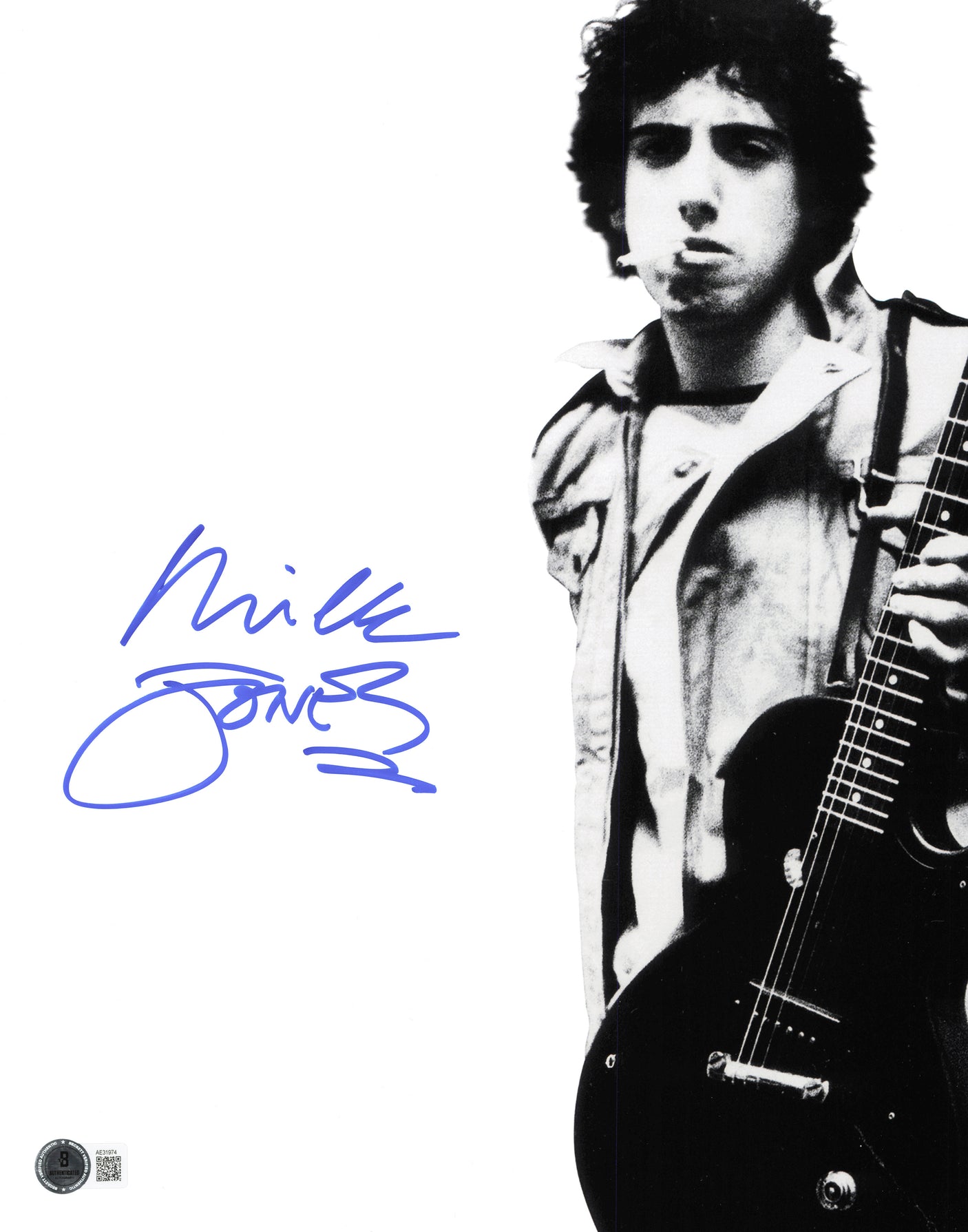 Mick Jones Autographed 11x14 Photo The Clash Beckett BAS QR #AE31974