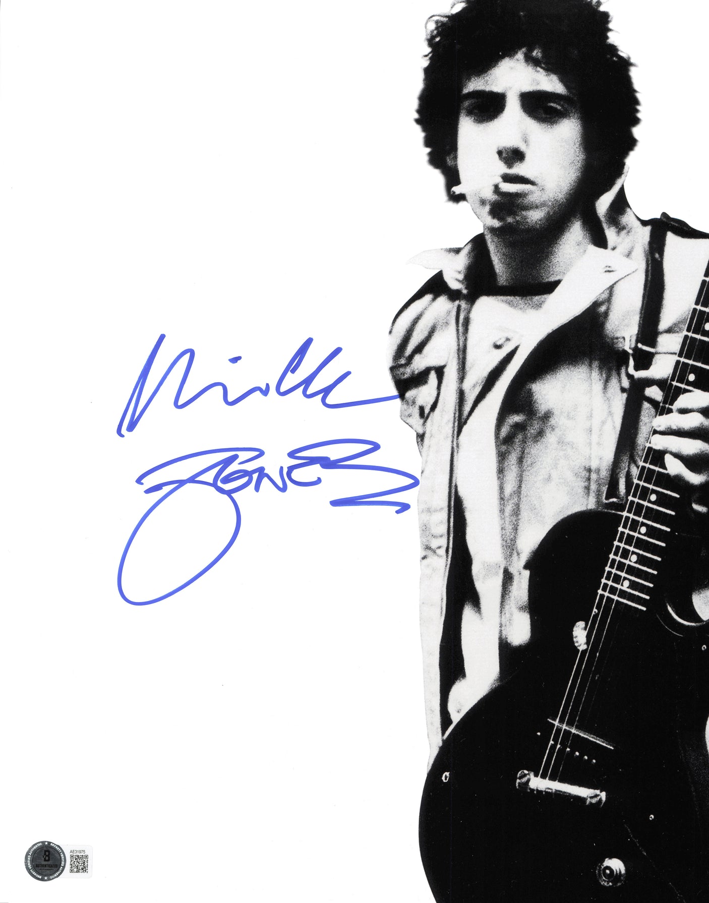 Mick Jones Autographed 11x14 Photo The Clash Beckett BAS QR #AE31975