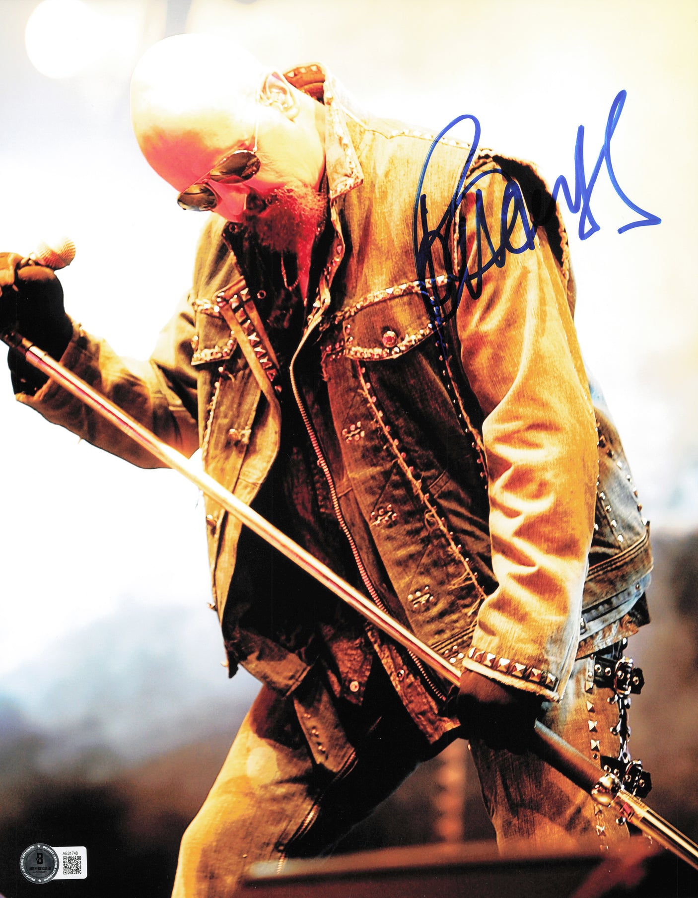 Rob Halford Autographed 11x14 Photo Judas Priest Beckett BAS QR #AE31748