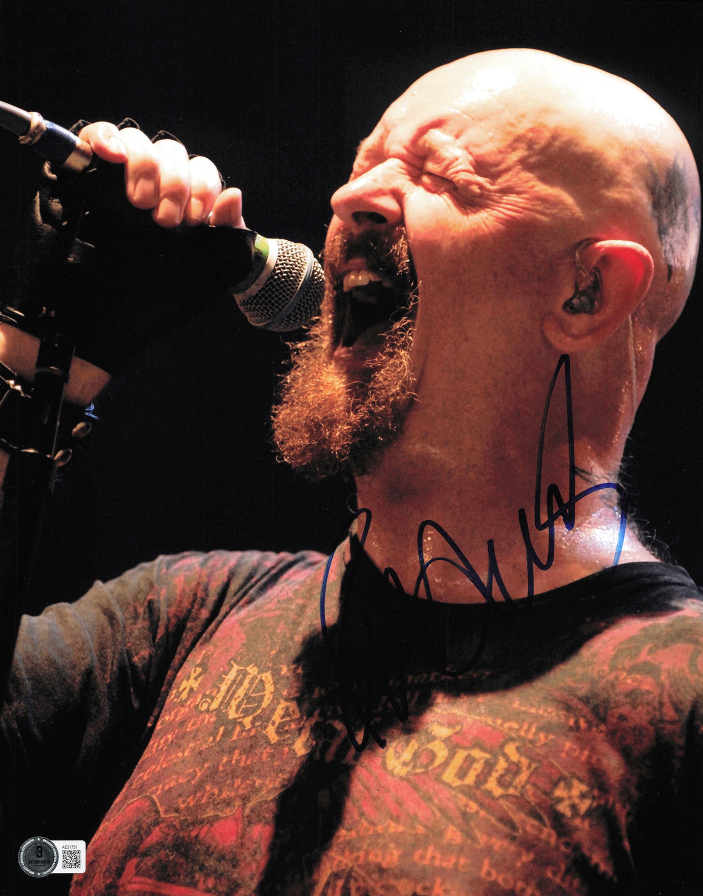 Rob Halford Autographed 11x14 Photo Judas Priest Beckett BAS QR #AE31751
