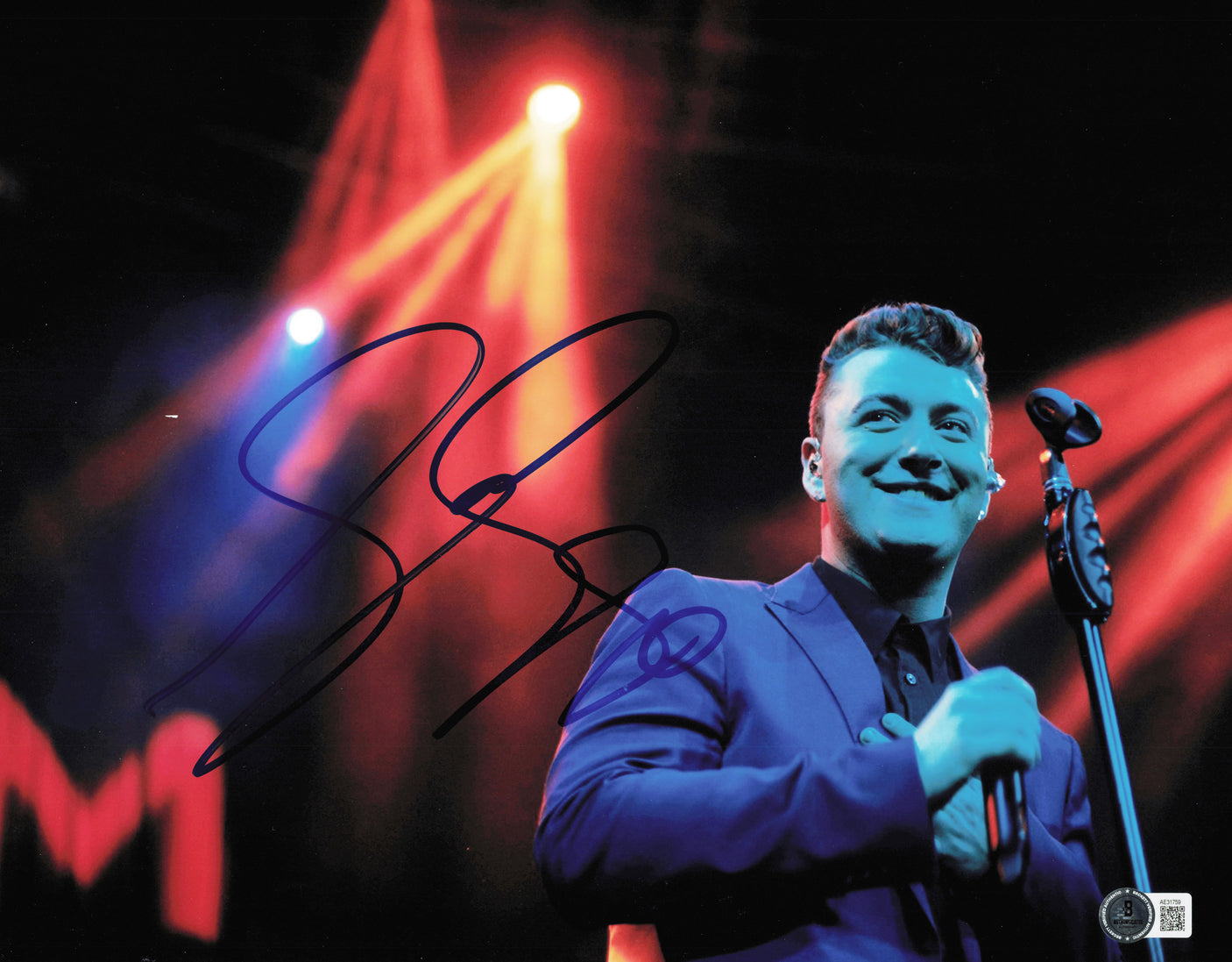 Sam Smith Autographed 11x14 Photo Beckett BAS QR #AE31759