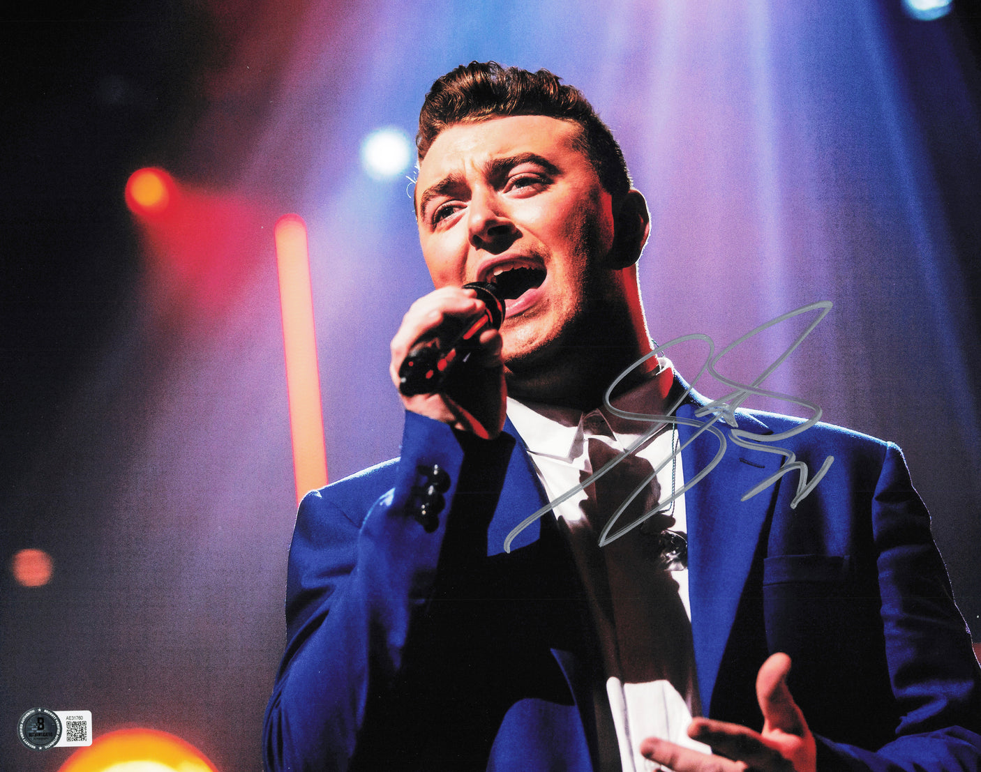 Sam Smith Autographed 11x14 Photo Beckett BAS QR #AE31760