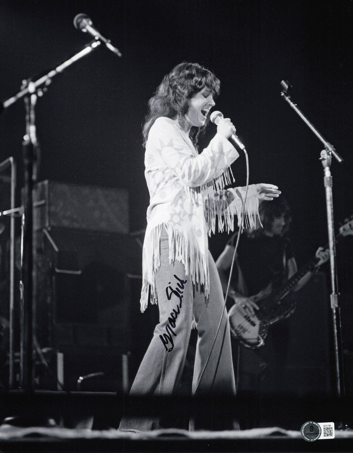 Grace Slick Autographed 11x14 Photo Jefferson Starship Beckett BAS QR #AE31786