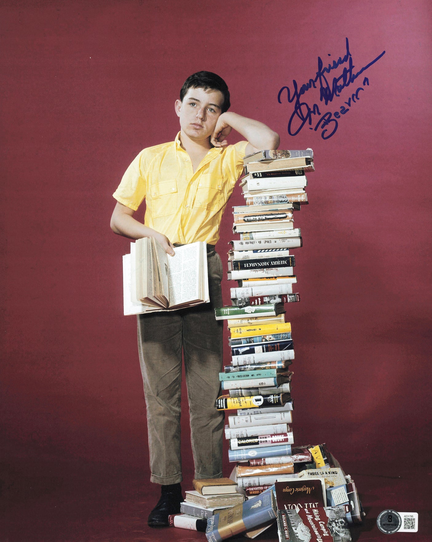 Jerry Mathers Autographed 11x14 Photo Leave It To Beaver "Beaver" Beckett BAS QR #AE31795