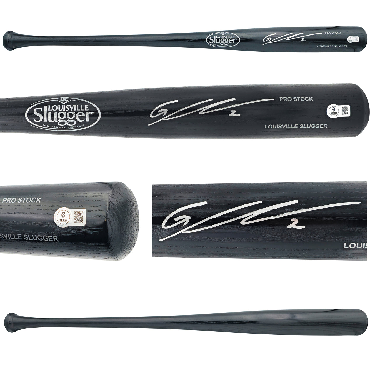 Gunnar Henderson Autographed Black Louisville Slugger Pro Stock Baseball Bat Baltimore Orioles Beckett BAS Witness Stock #230126