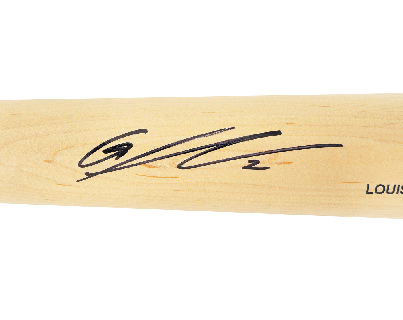 Gunnar Henderson Autographed Blonde Louisville Slugger Pro Stock Baseball Bat Baltimore Orioles Beckett BAS Witness Stock #230125