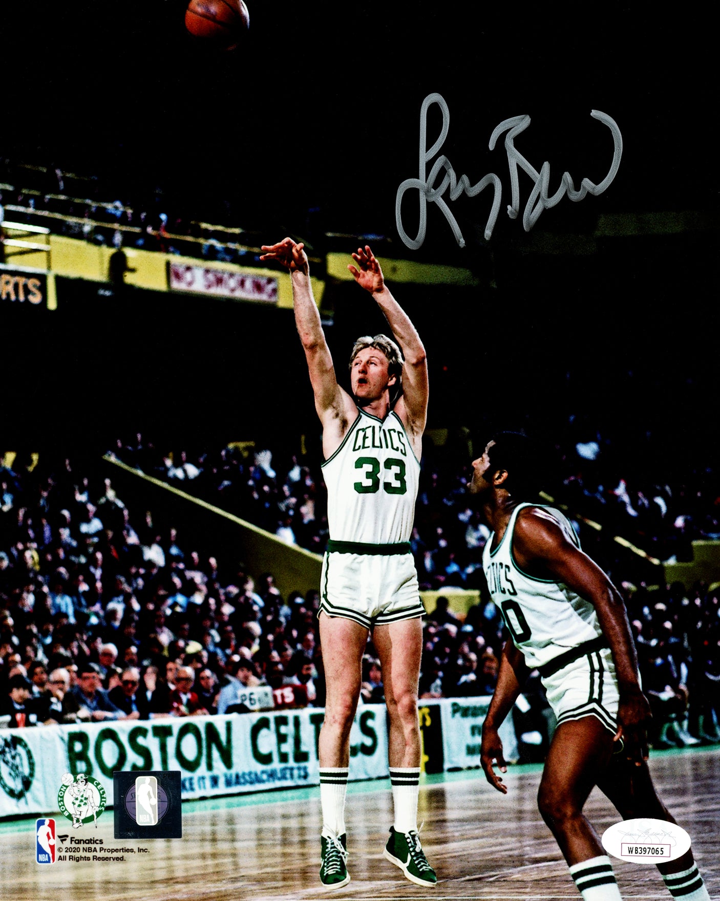 Larry Bird Autographed 8x10 Photo Boston Celtics JSA Stock #230035