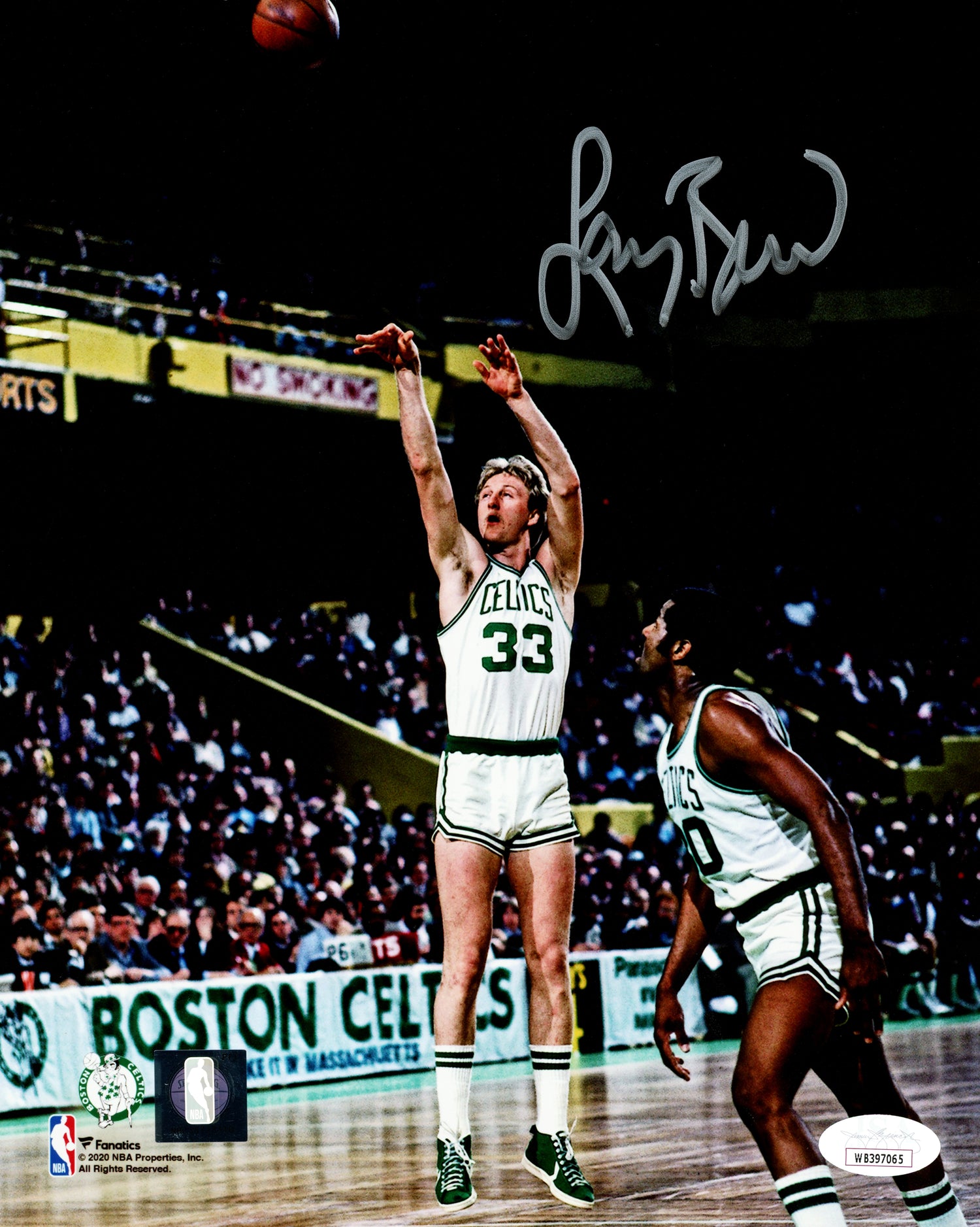 Larry Bird Autographed 8x10 Photo Boston Celtics JSA Stock #230035
