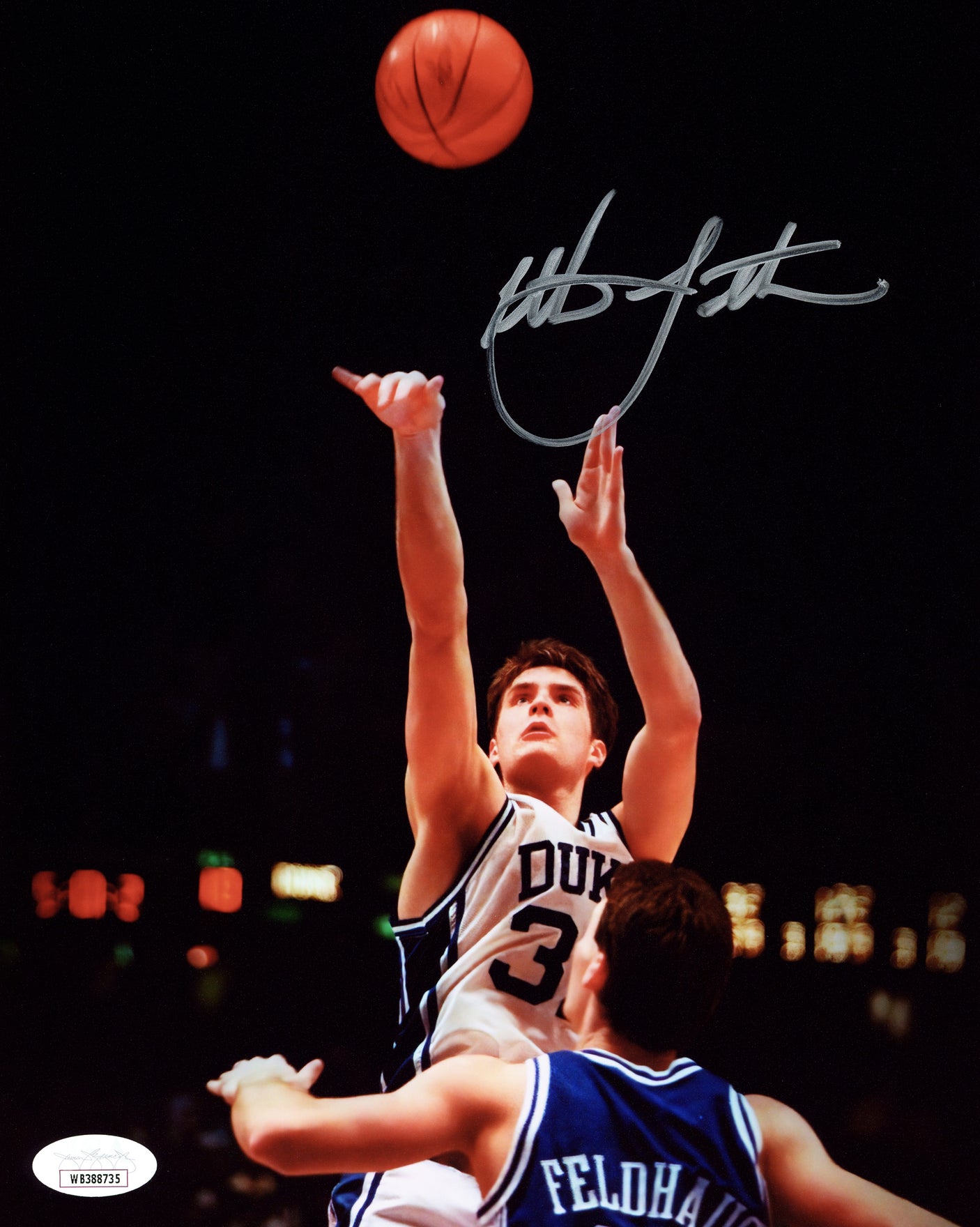 Christian Laettner Autographed 8x10 Photo Duke Blue Devils JSA Stock #230042
