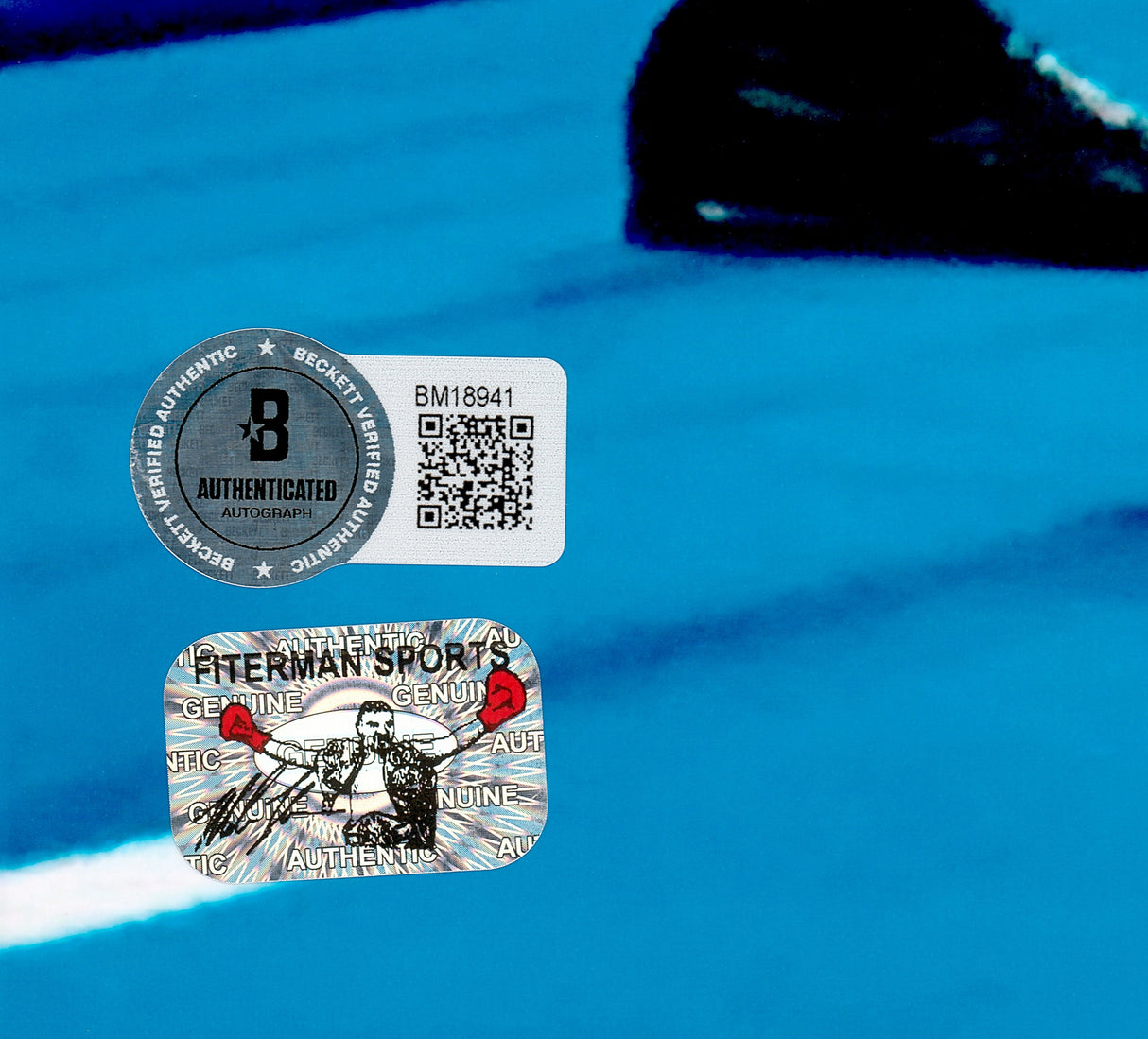 Mike Tyson Autographed 16x20 Photo vs. Evander Holyfield Beckett BAS QR Stock #230029