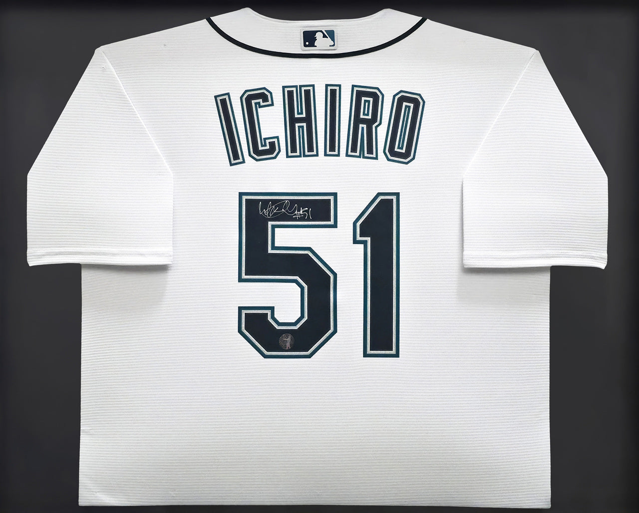 Seattle Mariners Ichiro Suzuki Autographed Framed White Nike Jersey IS Holo Stock #243017