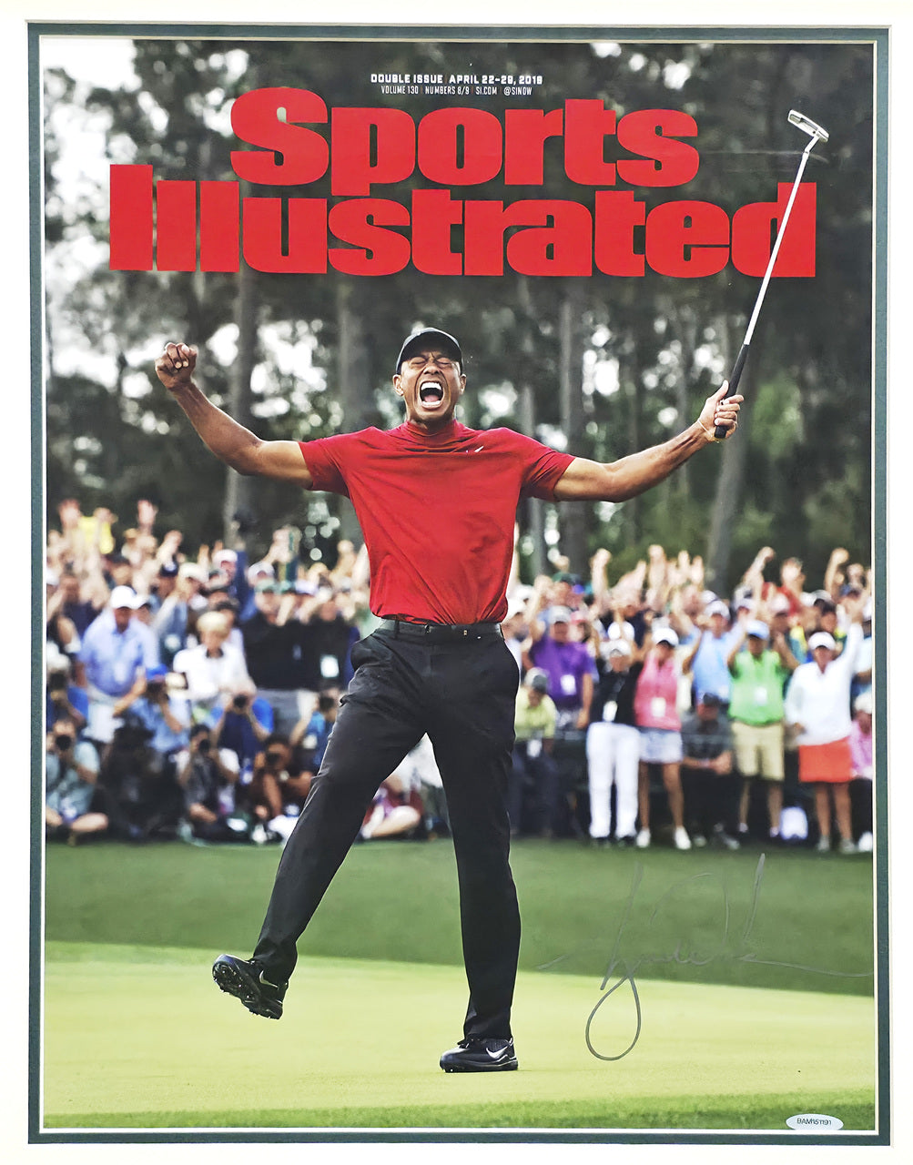 Tiger Woods Autographed Framed Sports Illustrated Cover 16x20 Photo 2019 Masters UDA Holo #BAM151225