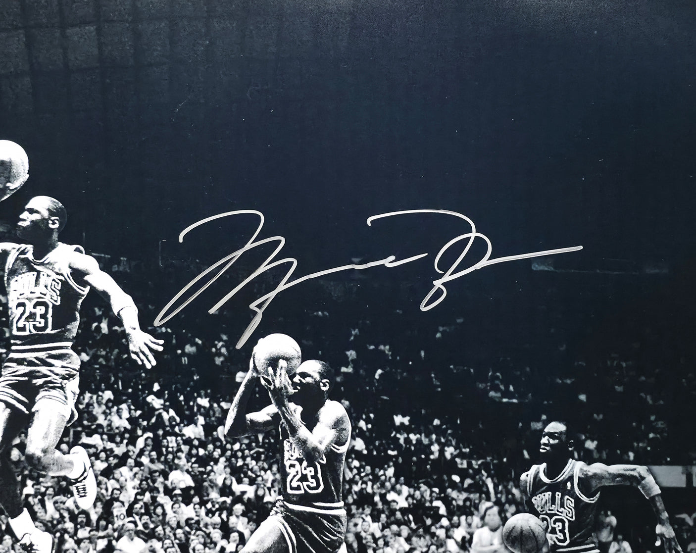 Michael Jordan Autographed Framed 18x36 'We Have Lift Off' Photo Chicago Bulls #69/123 UDA Holo #BAM158815