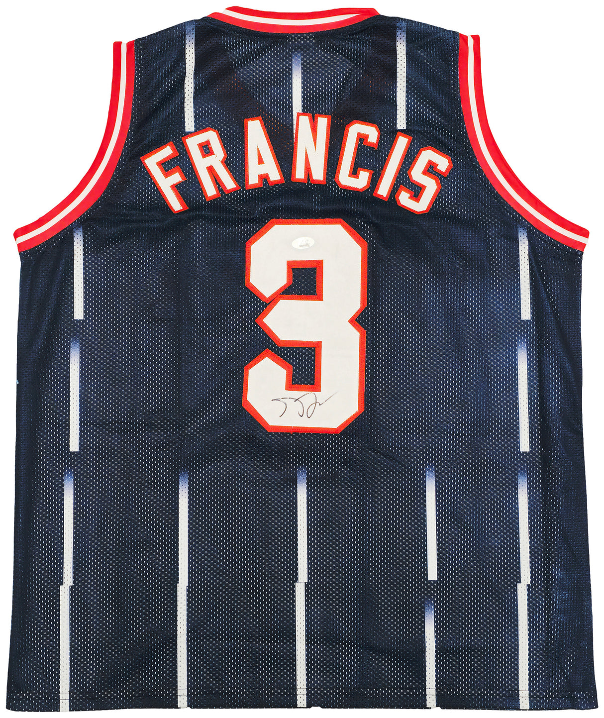 Houston Rockets Steve Francis Autographed Blue Jersey JSA Stock #228968