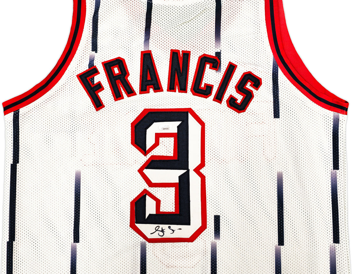 Houston Rockets Steve Francis Autographed White Jersey JSA Stock #228969