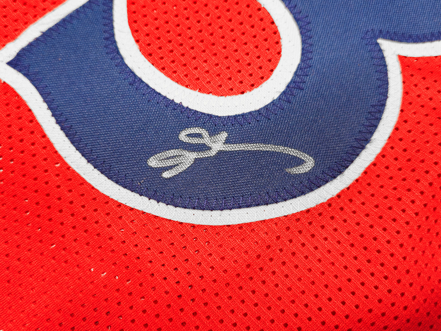 Philadelphia 76ers Allen Iverson Autographed Red Jersey Beckett BAS Witness Stock #230000