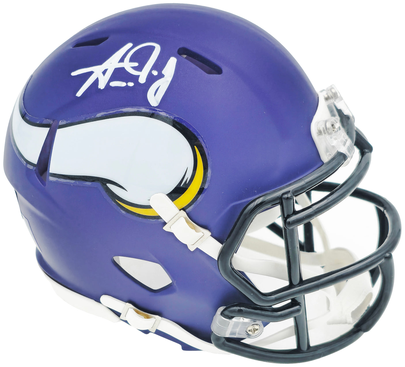Aaron Jones Autographed Minnesota Vikings Purple Speed Mini Helmet Beckett BAS Witness Stock #228815