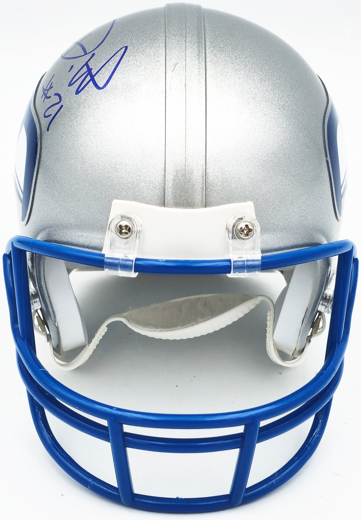 Devon Witherspoon Autographed Seattle Seahawks Silver 83-01 Throwback Mini Helmet MCS Holo Stock #229504