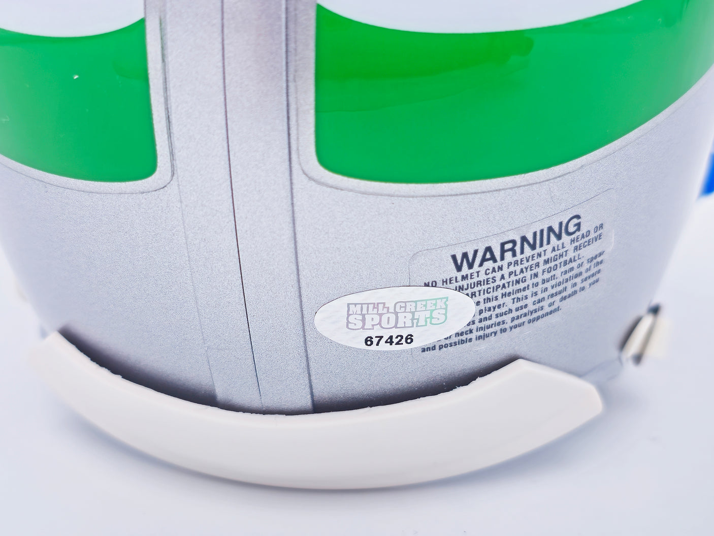 Devon Witherspoon Autographed Seattle Seahawks Silver 83-01 Throwback Mini Helmet MCS Holo Stock #229504