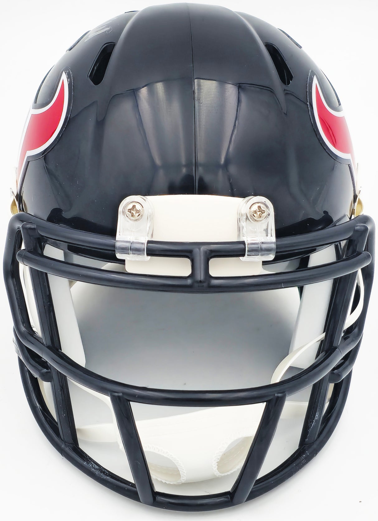 Tank Dell Autographed Houston Texans Blue Speed Mini Helmet Beckett BAS QR Stock #229520