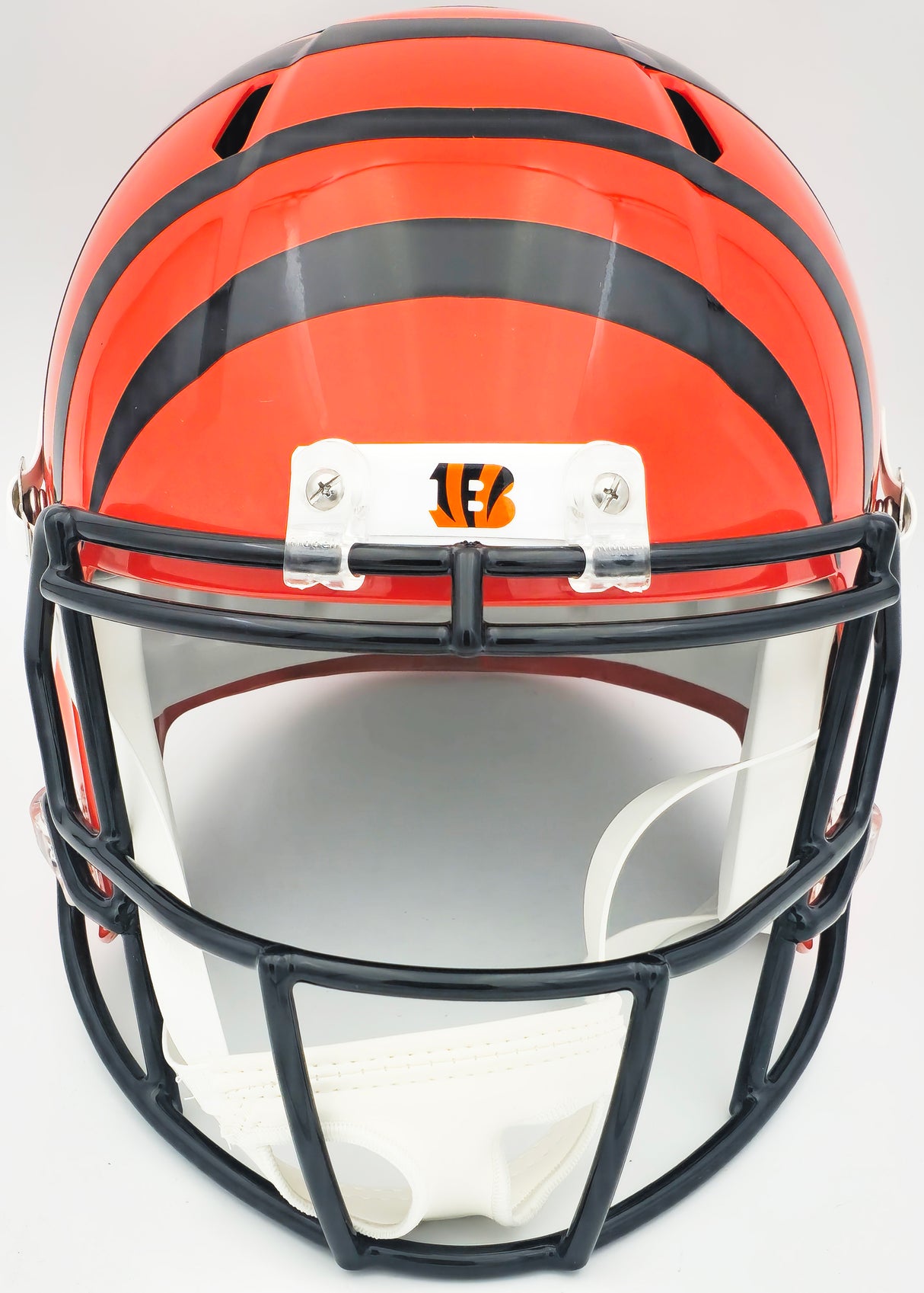 Ja'Marr Chase Autographed Cincinnati Bengals Orange Full Size Speed Replica Helmet Beckett BAS Witness Stock #228826