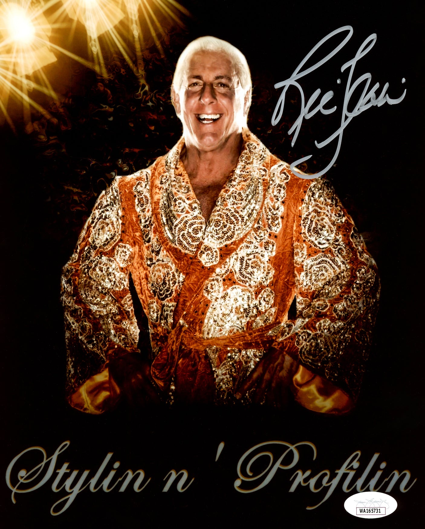 Ric Flair Autographed 8x10 Photo WWE JSA Stock #228784