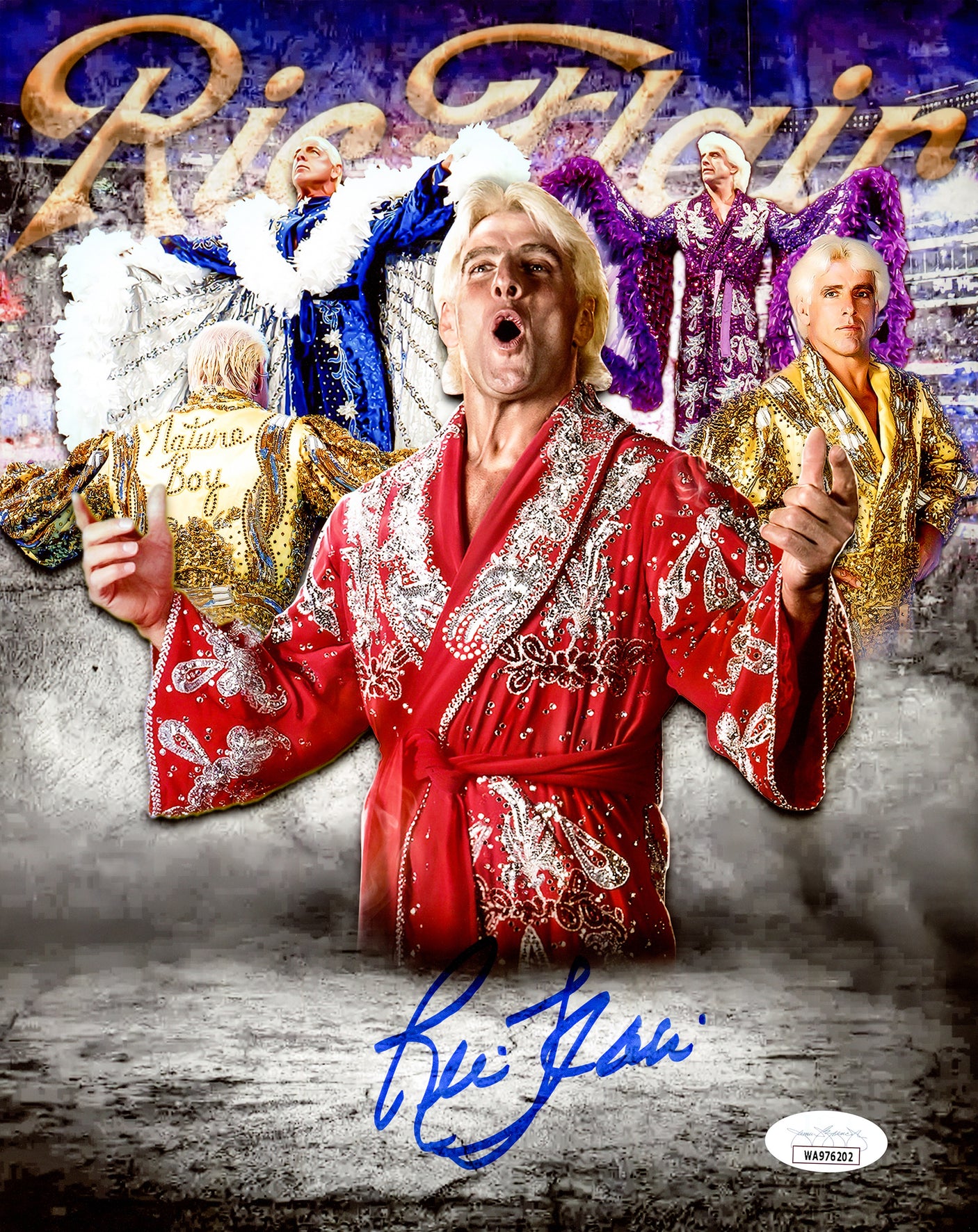 Ric Flair Autographed 8x10 Photo WWE JSA Stock #228787
