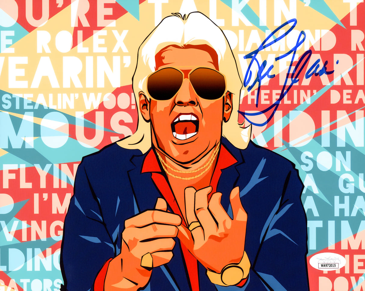 Ric Flair Autographed 8x10 Photo WWE JSA Stock #228788