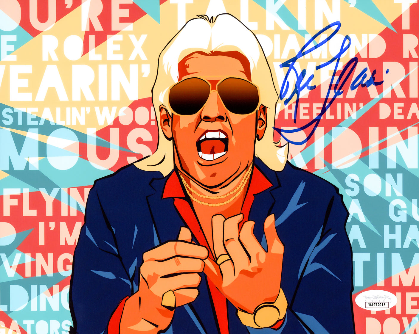 Ric Flair Autographed 8x10 Photo WWE JSA Stock #228788