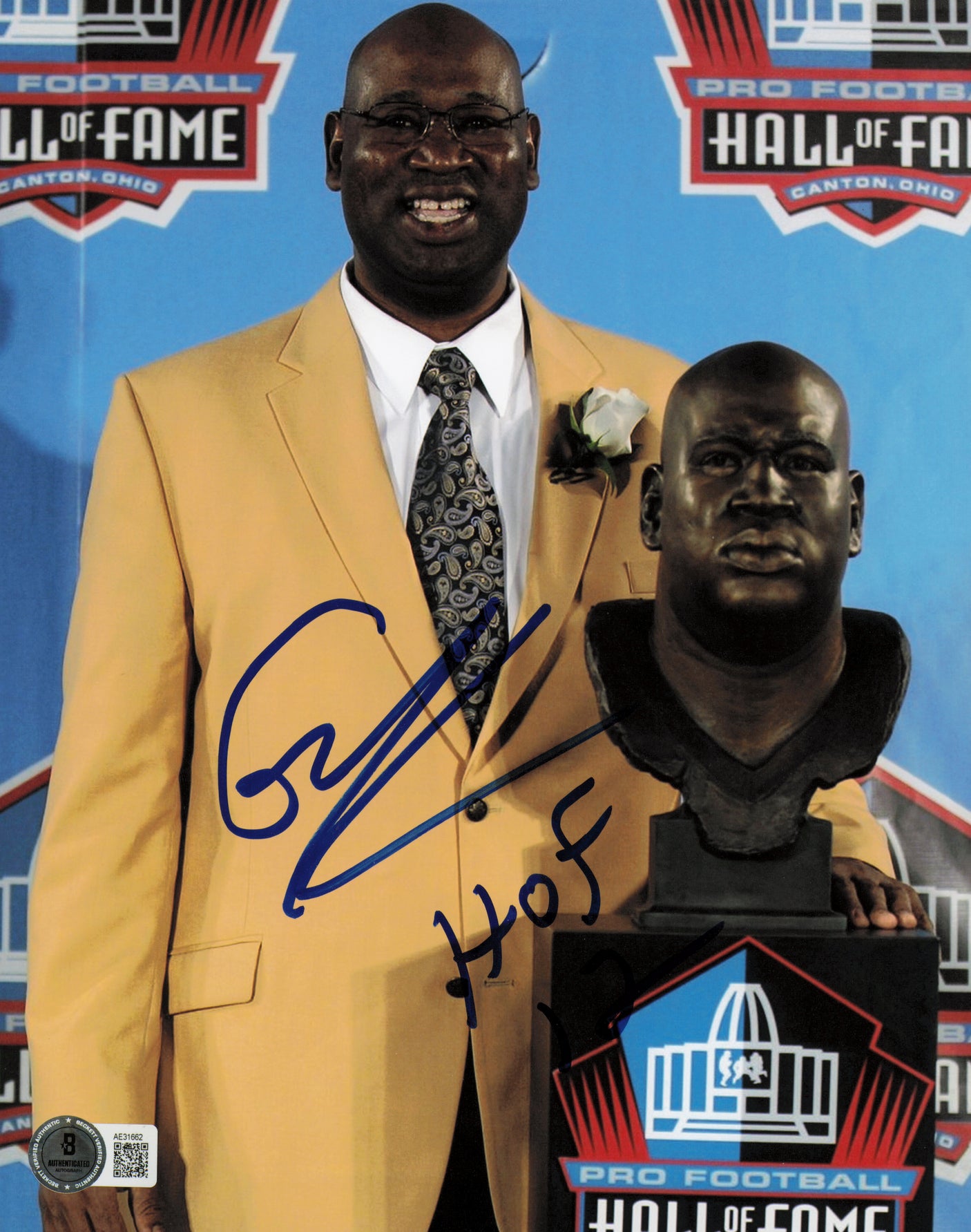 Cortez Kennedy Autographed 8x10 Photo Seattle Seahawks "HOF 12" Beckett BAS QR #AE31662