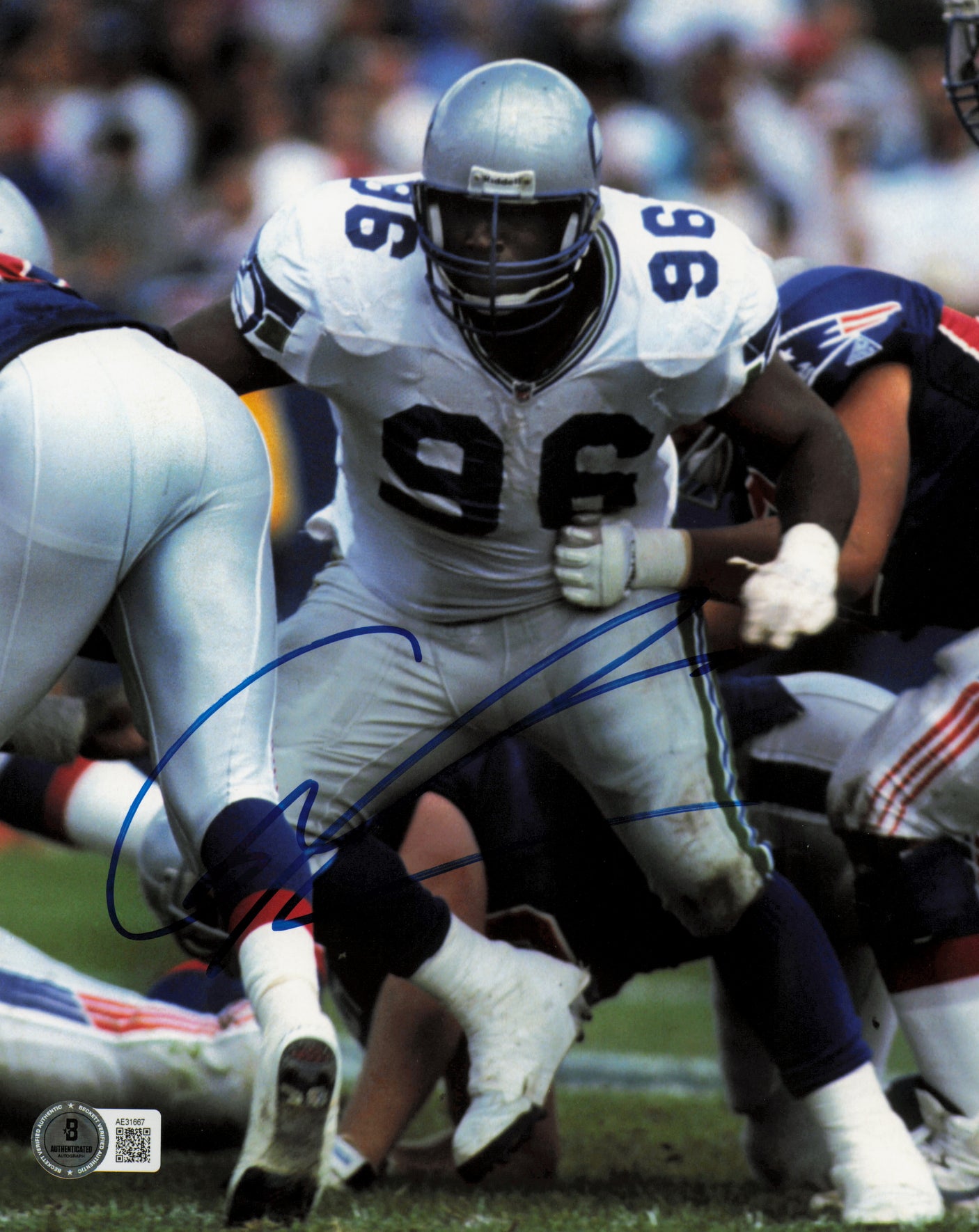Cortez Kennedy Autographed 8x10 Photo Seattle Seahawks Beckett BAS QR #AE31667