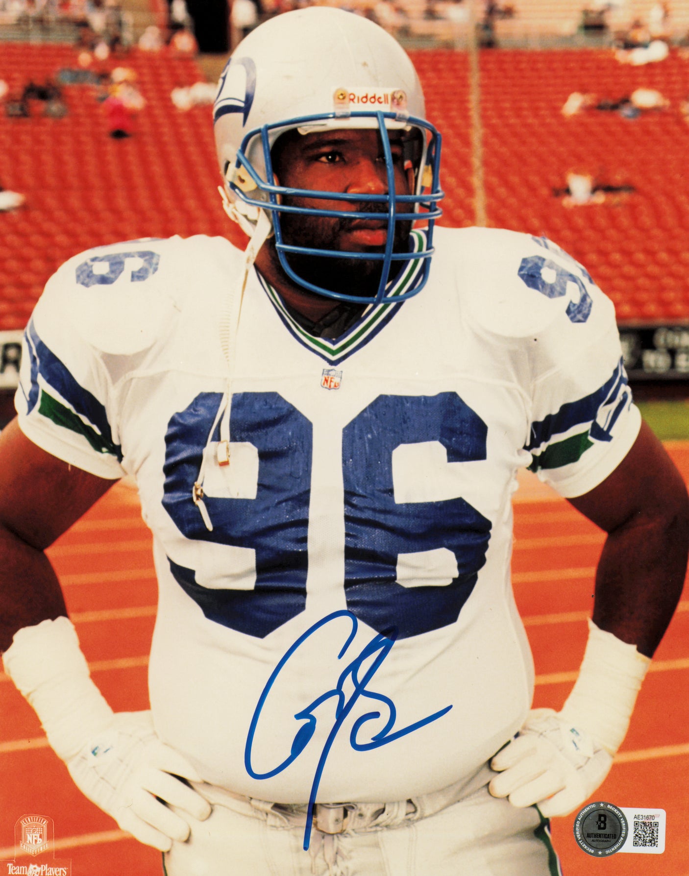 Cortez Kennedy Autographed 8x10 Photo Seattle Seahawks Beckett BAS QR #AE31670