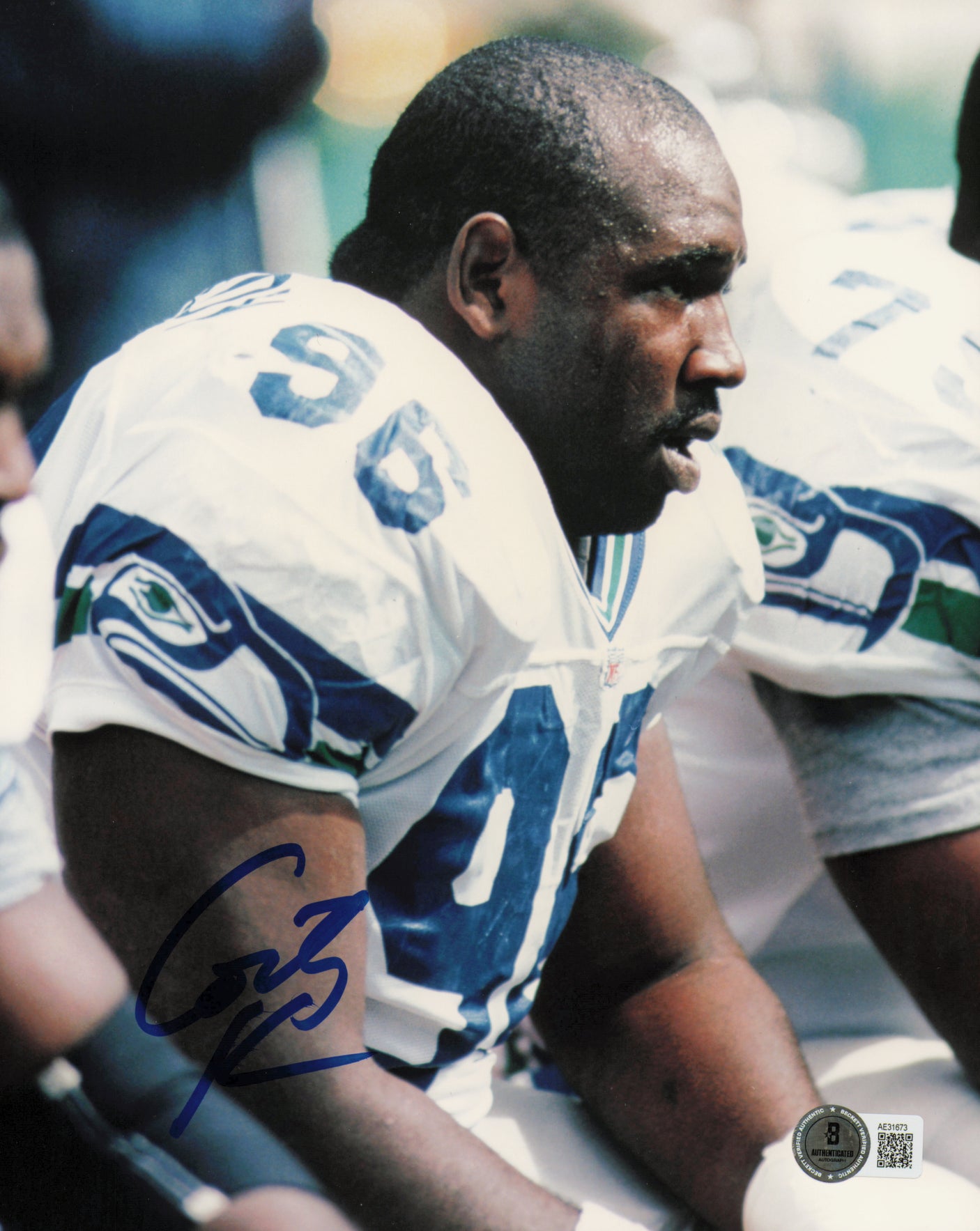 Cortez Kennedy Autographed 8x10 Photo Seattle Seahawks Beckett BAS QR #AE31673