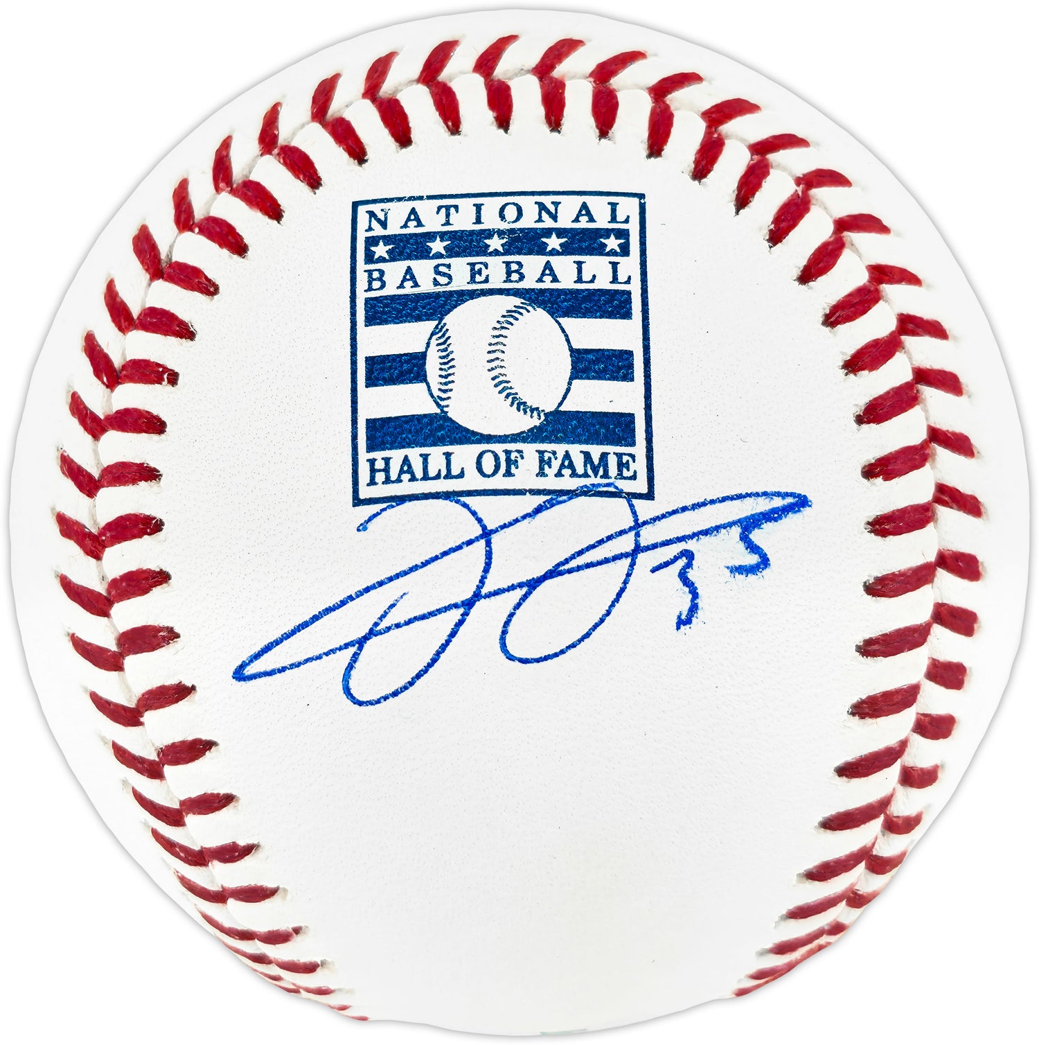 Frank Thomas Autographed Official Hall of Fame HOF Logo Baseball Chicago White Sox Beckett BAS Witness #2W796162