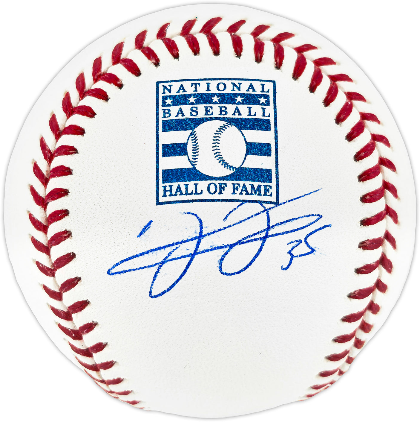 Frank Thomas Autographed Official Hall of Fame HOF Logo Baseball Chicago White Sox Beckett BAS Witness #2W796191