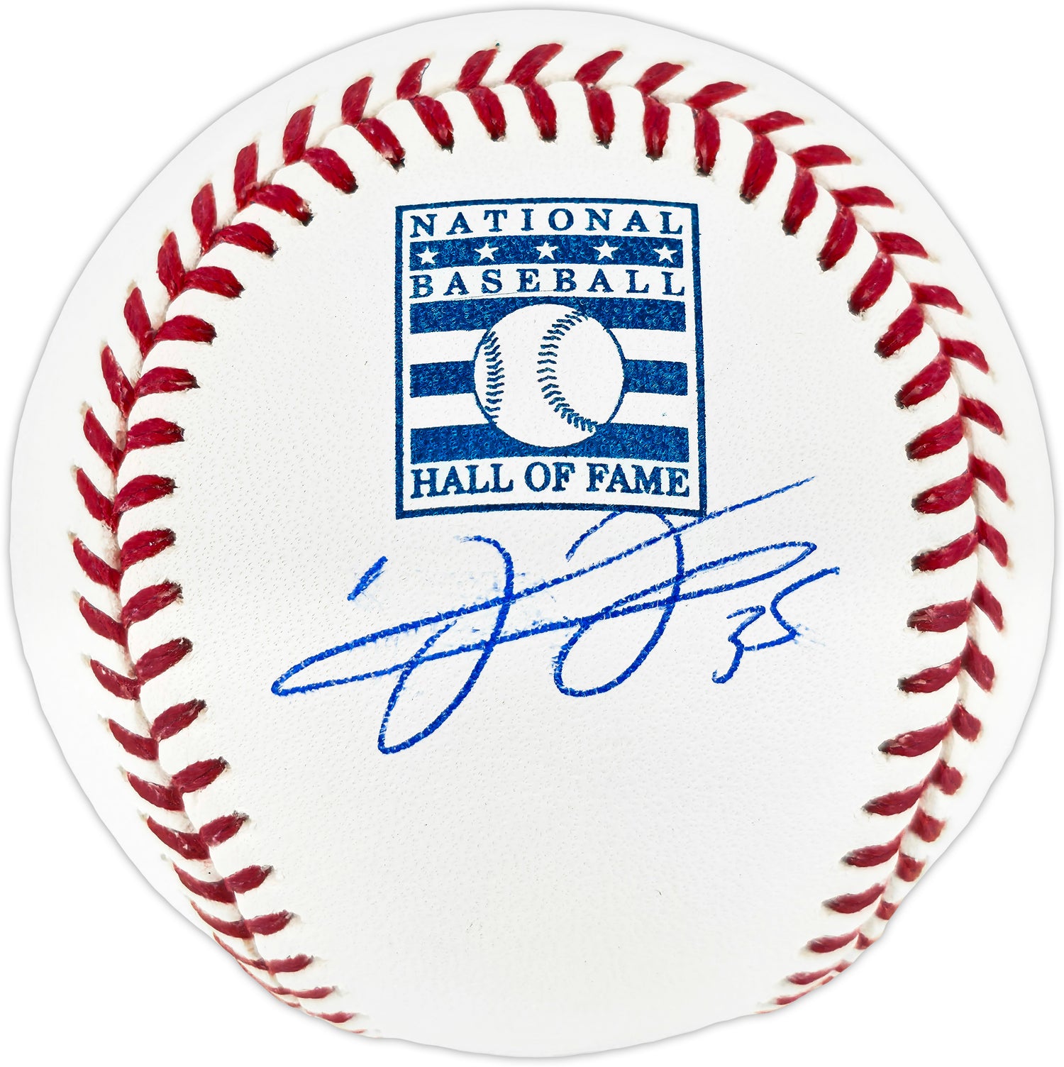 Frank Thomas Autographed Official Hall of Fame HOF Logo Baseball Chicago White Sox Beckett BAS Witness #2W796191