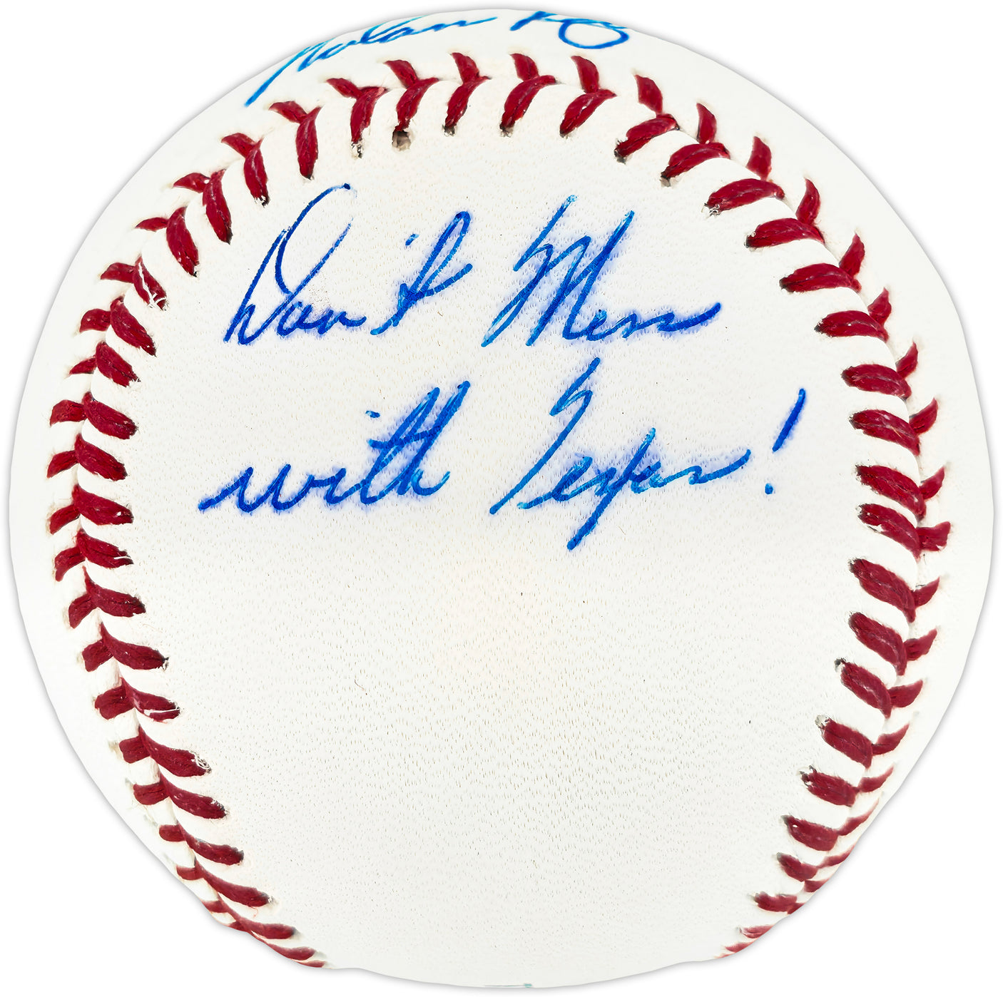 Nolan Ryan Autographed Official MLB Baseball Texas Rangers "Don't Mess With Texas!" NR Holo SKU #243154