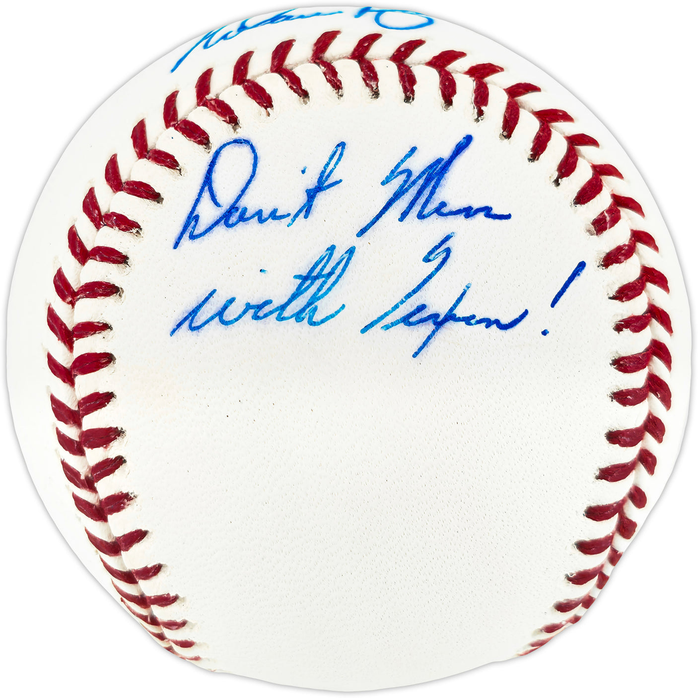 Nolan Ryan Autographed Official MLB Baseball Texas Rangers "Don't Mess With Texas!" NR Holo SKU #243155