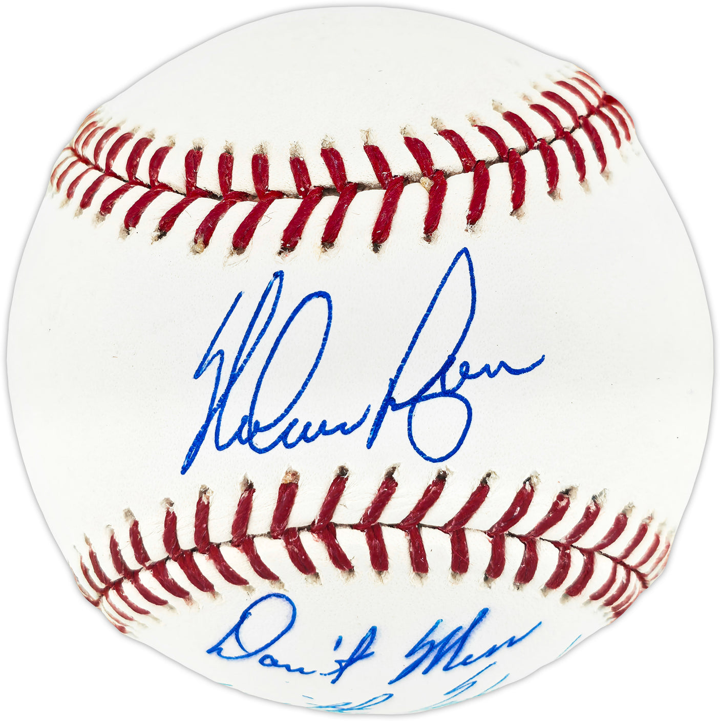 Nolan Ryan Autographed Official MLB Baseball Texas Rangers "Don't Mess With Texas!" NR Holo SKU #243158
