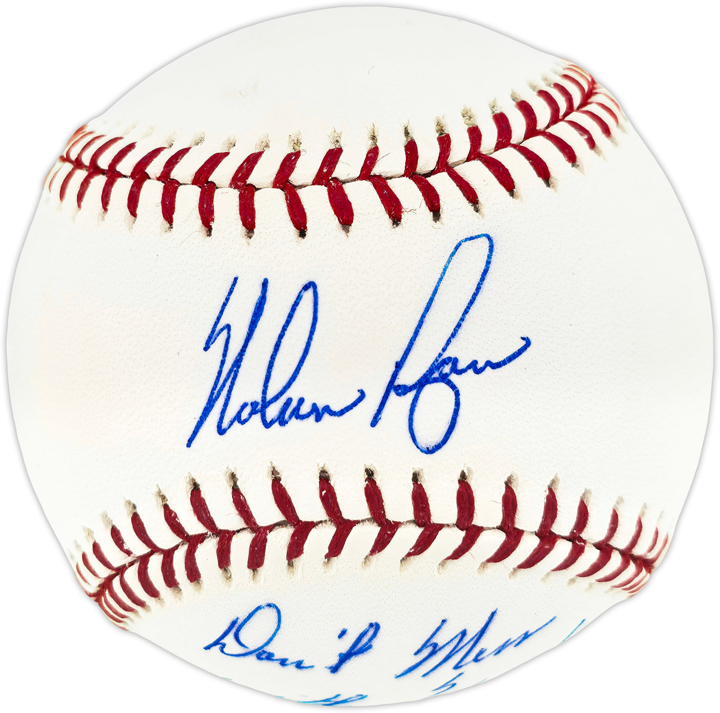 Nolan Ryan Autographed Official MLB Baseball Texas Rangers "Don't Mess With Texas!" NR Holo SKU #243159