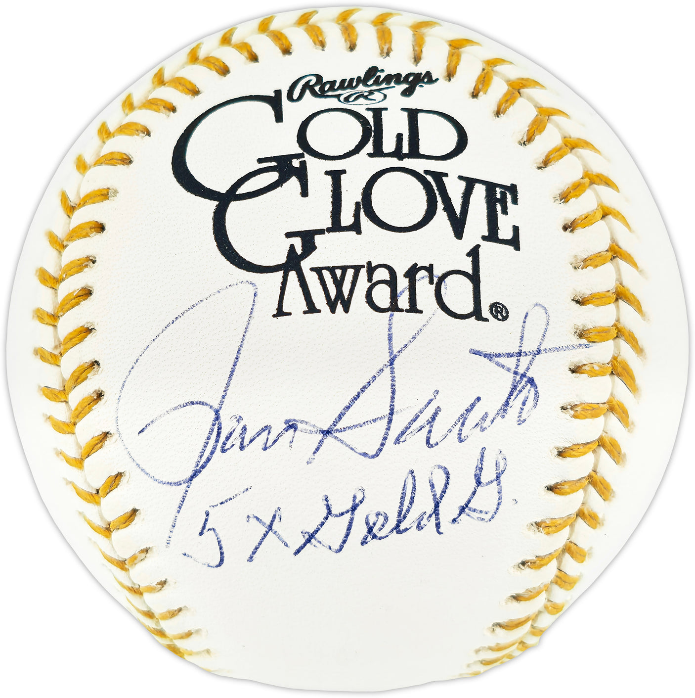 Ron Santo Autographed Official Gold Glove Logo MLB Baseball Chicago Cubs "5x Gold G." PSA/DNA #AE85335