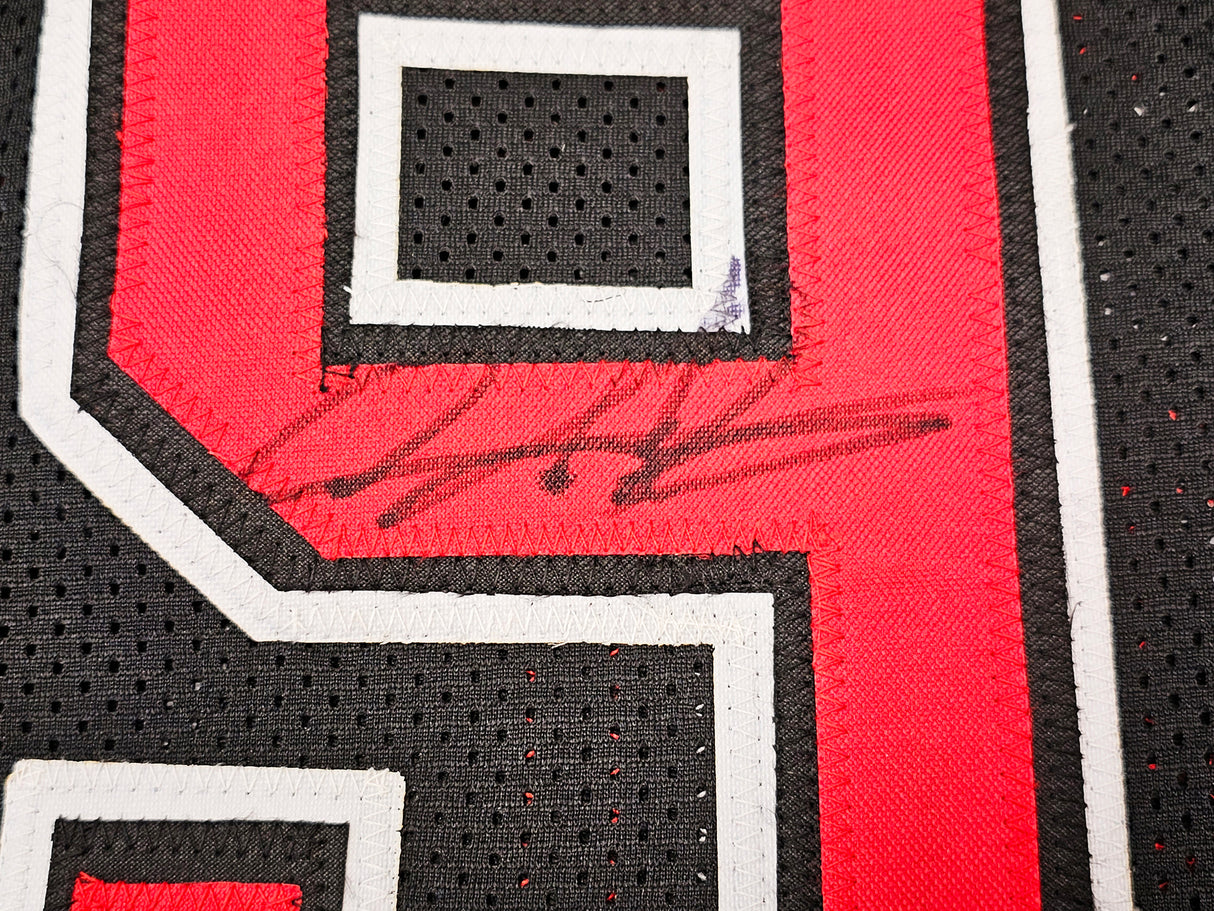 Chicago Bulls Dennis Rodman Autographed Black Jersey JSA Stock #215735