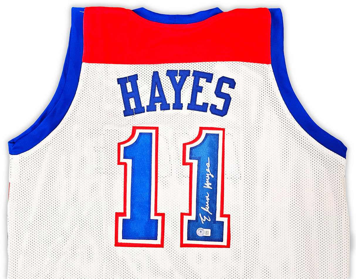Washington Bullets Elvin Hayes Autographed White Jersey Beckett BAS QR Stock #215765