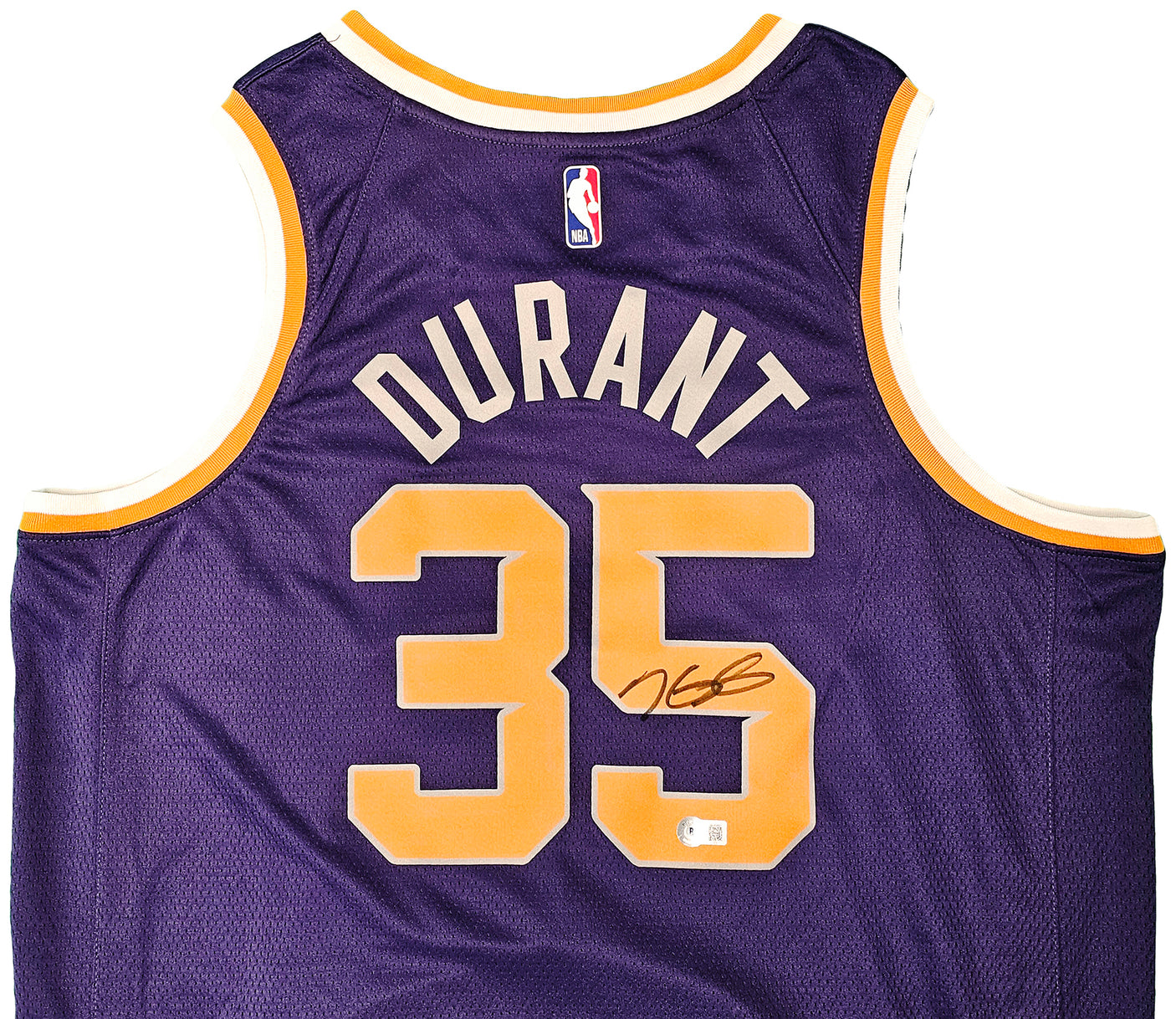 Phoenix Suns Kevin Durant Autographed Purple Nike Icon Edition Jersey Size 52 Beckett BAS QR Stock #215770